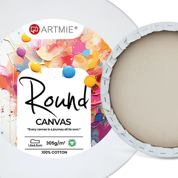 ARTMIE kulaté malířské plátno na rámu – 80 cm