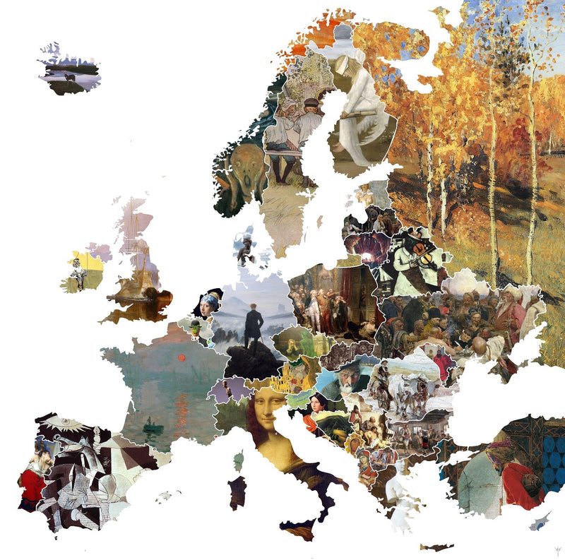 Umělecká mapa Evropy. Víš, který umělec znázorňuje Slovensko?