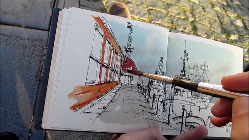 Urban sketching | Do ulic s perem a štětcem