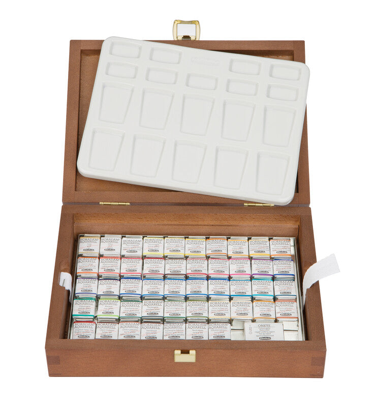 Dřevěný akvarelový box Schmincke HORADAM, 48 x 1/2 pánvičky
