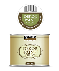 Dekorační křídová barva Chalky Pentart 500 ml – olive
