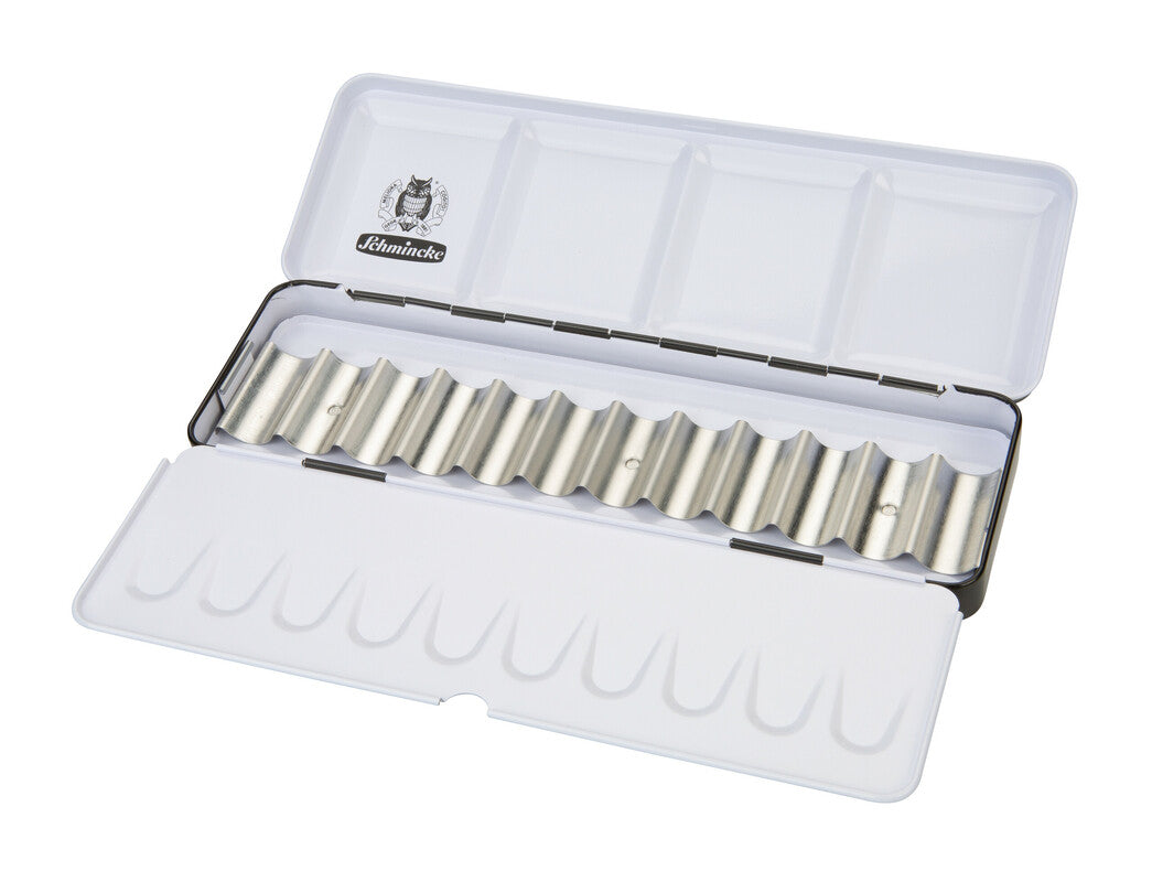 Prázdná kovová kazeta Schmincke pro 12 x 5 ml tuby