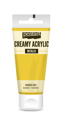 creamy acrylic metallic 60 ml – barokní zlato