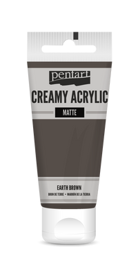 Krémová akrylová barva matná Pentart 60 ml – earth brown