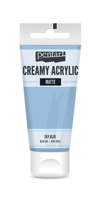 Krémová akrylová barva matná Pentart 60 ml – sky blue