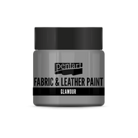 glamour fabric & leather paint 50 ml – stříbrná