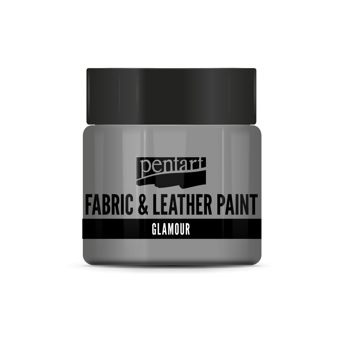 glamour fabric & leather paint 50 ml – stříbrná