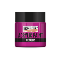Akrylová barva metalická - 50 ml – magenta