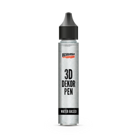Pentart 3D Decor pen třpytivé dekorační pero 30 ml stříbrná