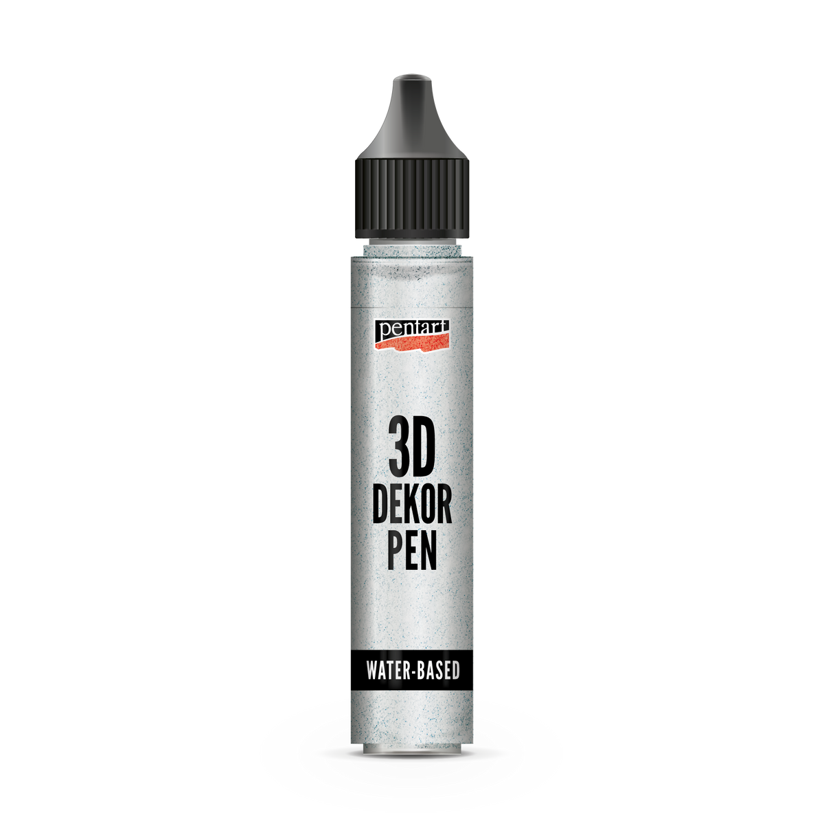 Pentart 3D Decor pen třpytivé dekorační pero 30 ml stříbrná