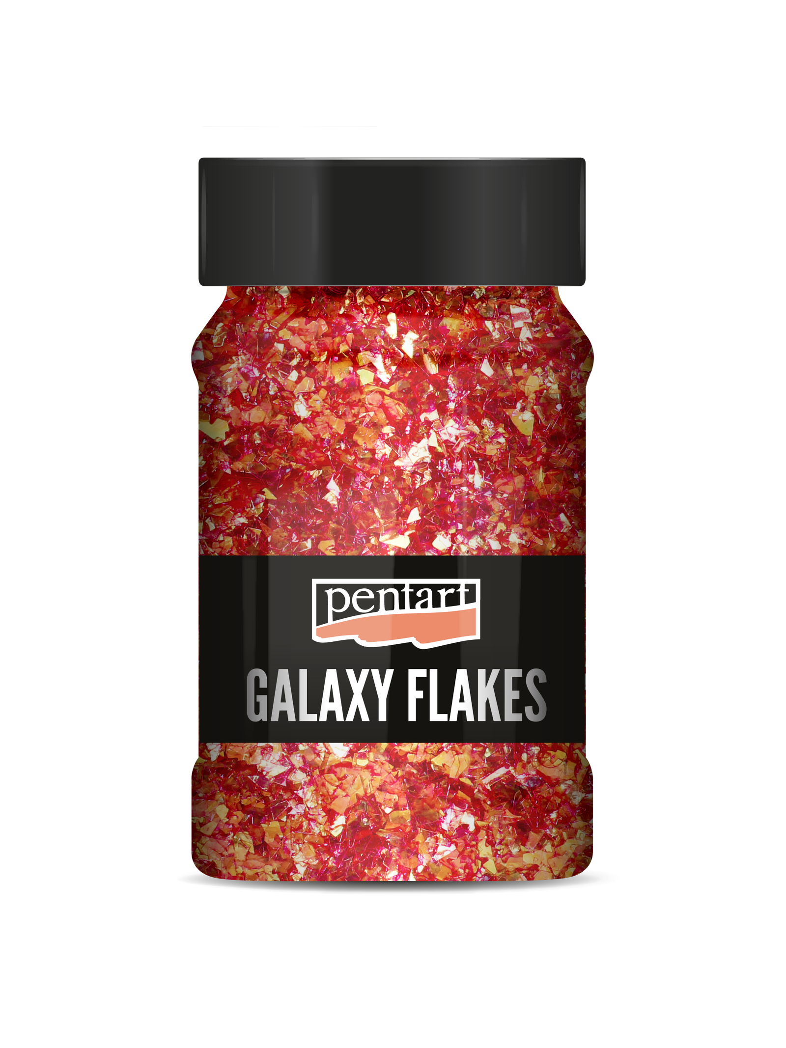 Dekorační vločky Pentart Galaxy Flakes Ida red-gold min. 15 g