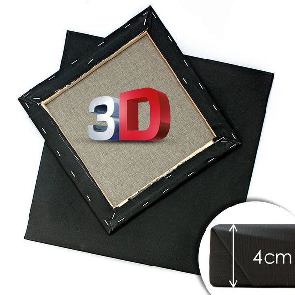 3D Černé malířské plátno na rámu PROFI