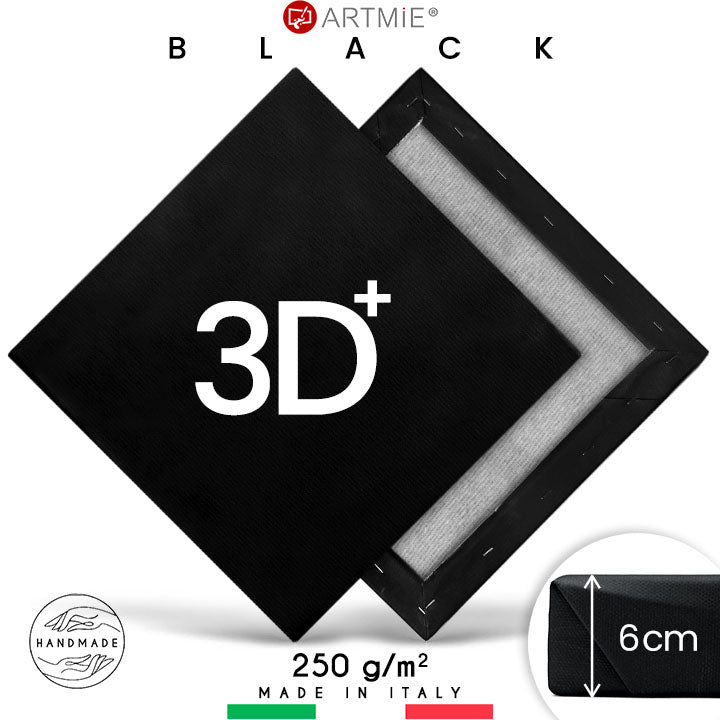3D + Černé malířské plátno na rámu PROFI
