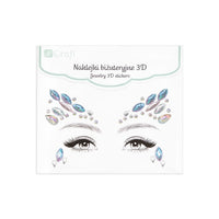3D samolepky s drahokamy na obličej – Noční krása