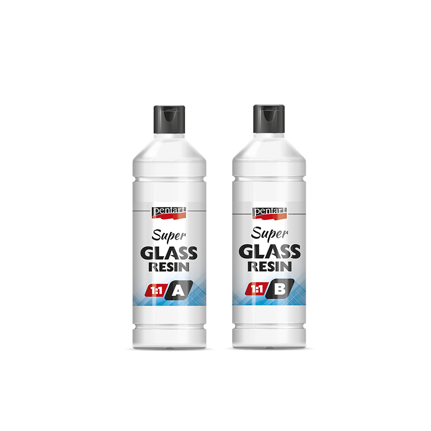 Čirá pryskyřice Super Glass Pentart 1: 1 - 2 x 40 ml – 125 ml