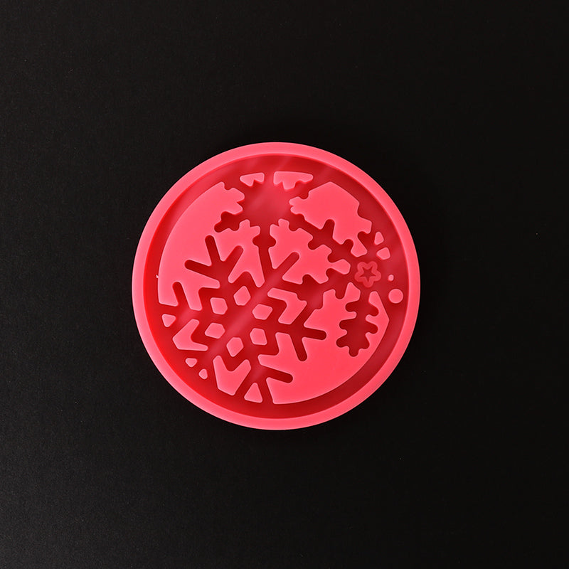 Silikonová forma na pryskyřici Pentart - domino 2 ks – Christmas ornament - snowflake