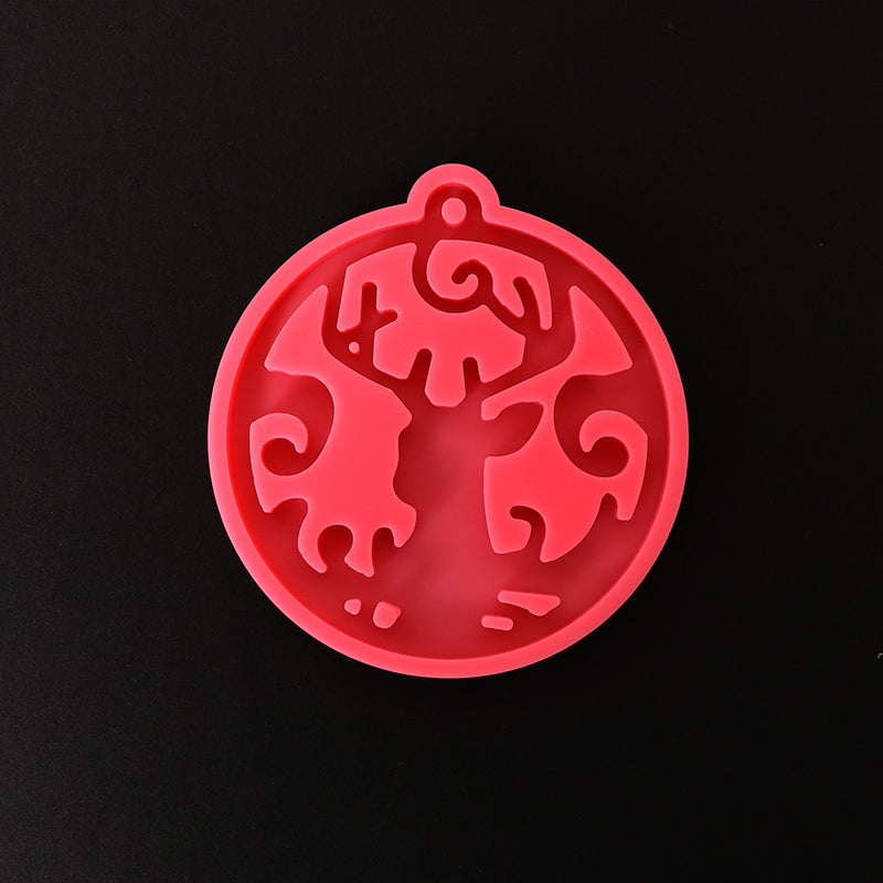 Silikonová forma na pryskyřici Pentart - domino 2 ks – Christmas ornament - reindeer