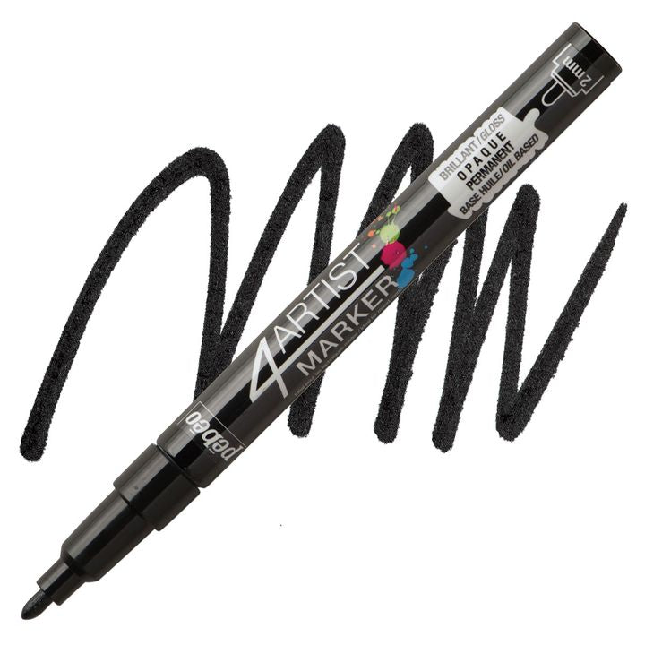 4ARTIST MARKER Pébéo na olejové bázi 2mm – čierna