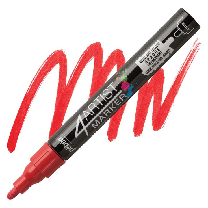 4ARTIST MARKER Pébéo na olejové bázi 4mm – červená
