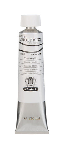 Barvy na linoryt Schmincke aqua-LINOPRINT 120 ml – 100 Titanová bílá