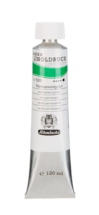Barvy na linoryt Schmincke aqua-LINOPRINT 120 ml – 520 Permanentní zelená
