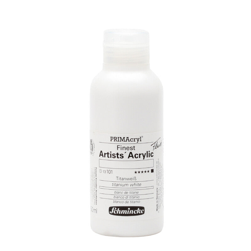 Akrylové barvy Schmincke PRIMAcryl Professional 250 ml – 101 Titanová bílá tekutá