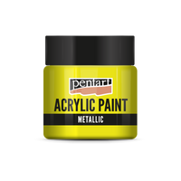 Akrylová barva metalická - 50 ml – yellow