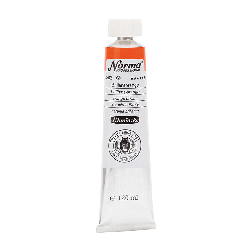 Olejové barvy Schmincke Norma Professional 120 ml – 302 Brilantní oranžová
