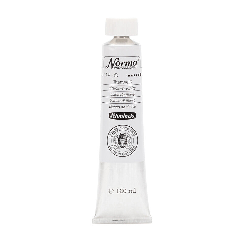 Olejové barvy Schmincke Norma Professional 120 ml – 114 Titanová bílá