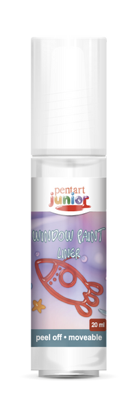 window paint 20 ml, – transparentní