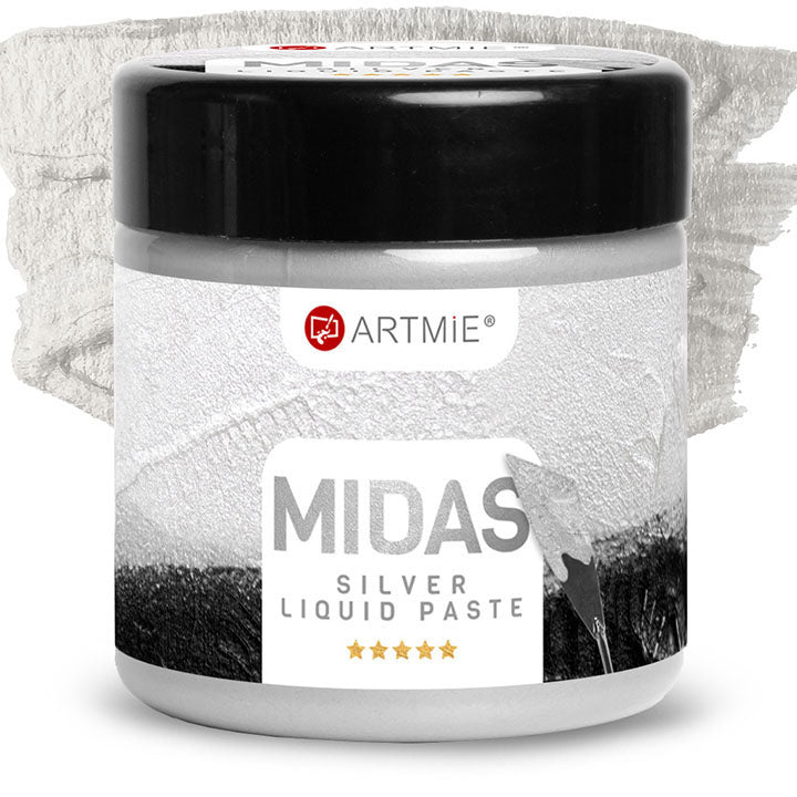 Tekutá metalická pasta ARTMIE MIDAS stříbrná