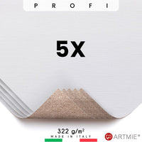 Vzorky malířského plátna  ARTMIE Profi - 5 ks