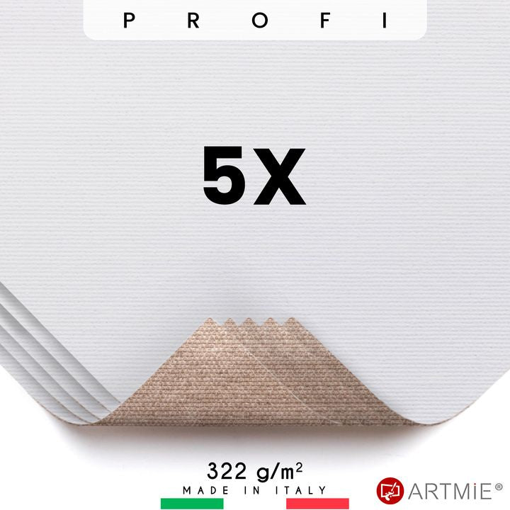 Vzorky malířského plátna  ARTMIE Profi - 5 ks