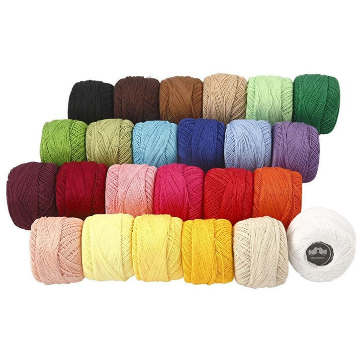 Příze na vyšívání - sada 24 x 20 g