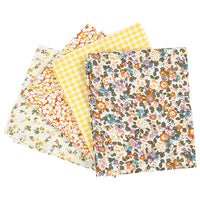 Látka na patchwork - žlutá - 4 ks - 45 x 55 cm