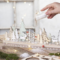 Dřevěný adventní kalendář - odpočítávání 40 cm