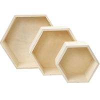 Dřevěné úložné boxy 3 ks