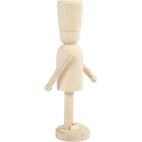 Dřevěná postavička k dekorování - Louskáček 18 cm