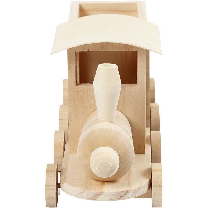 Dřevěný vláček k dekorování 22 cm
