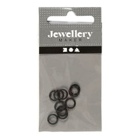 Černé spojovací kroužky 7 mm x 1 mm - 50 ks