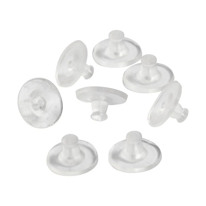 Gumové hřbety náušnic 10mm - 10 párů