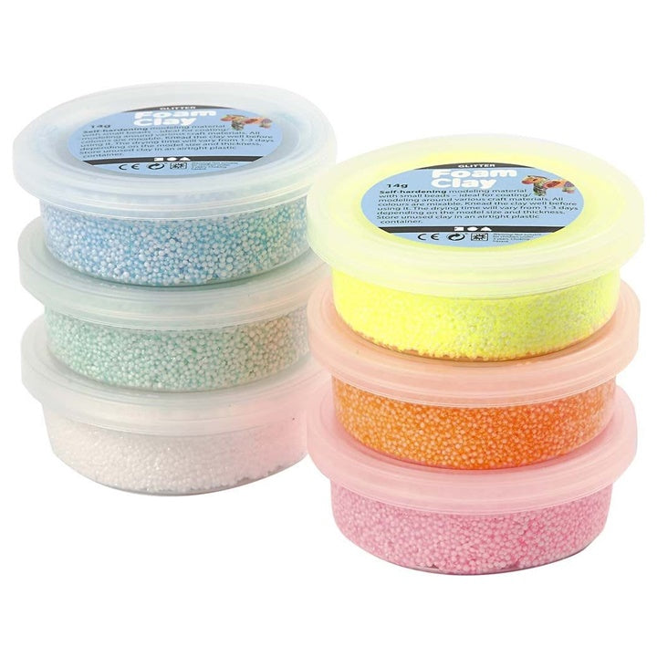 Modelovací hmota Foam Clay pastel glitter 6 x 14g