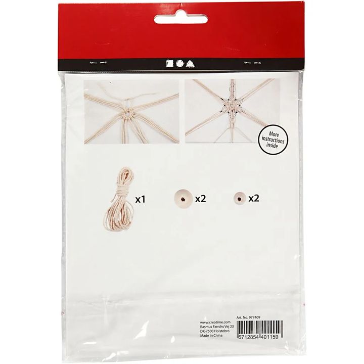 Mini kreativní sada Macrame sněhové vločky