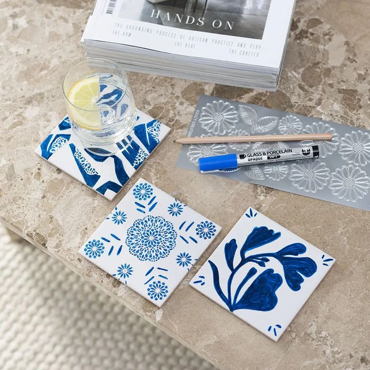 Mini kreativní sada na malování porcelánu - podtácky