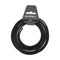 Kožený řemínek 3 mm x 2 m - Různé barvy – Černá
