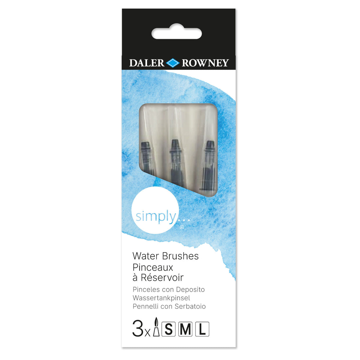 DALER ROWNEY Simply sada prázdných vodních štětců 3 ks
