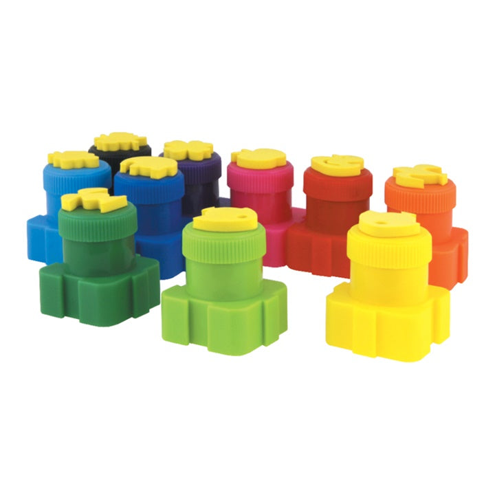 Prstové barvy s razítky Colorino 10x10 ml