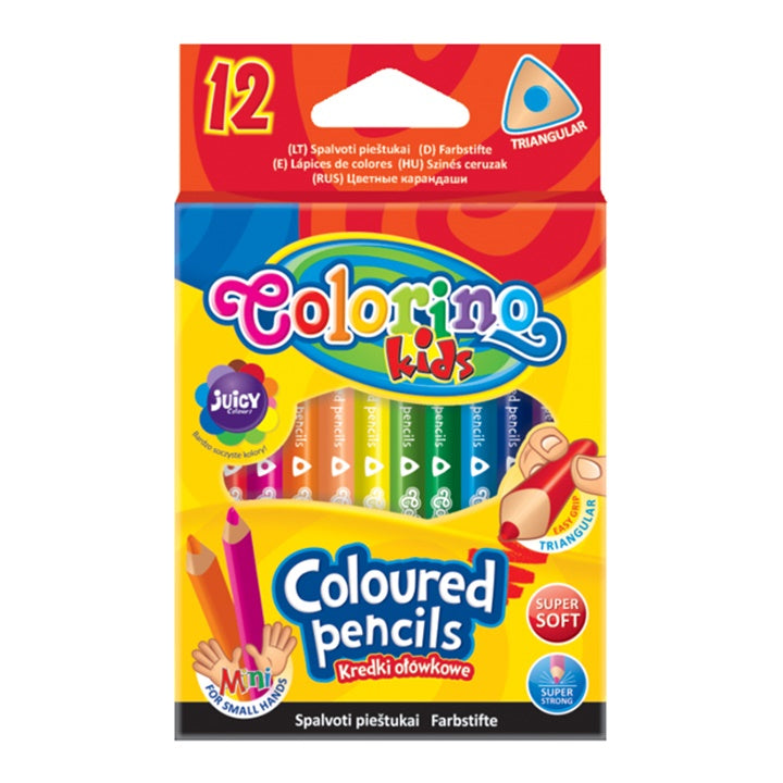Colorino trojúhelníkové krátké barevné tužky