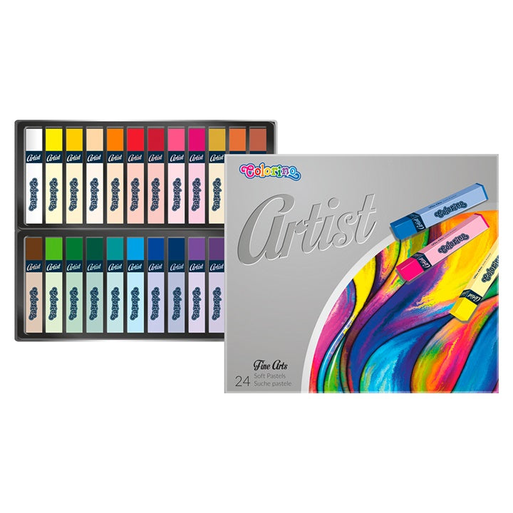 Čtvercové suché pastely Colorino Artist 24 ks