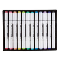 Oboustranné pastelové skicovací fixy Colorino Artist 12 ks